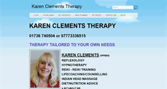 Desktop Screenshot of karenclementstherapy.co.uk