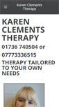 Mobile Screenshot of karenclementstherapy.co.uk